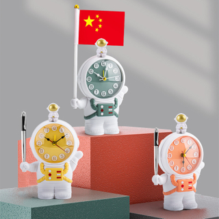 Cartoon Astronaut Penknife Clock Mini Student Alarm Clock